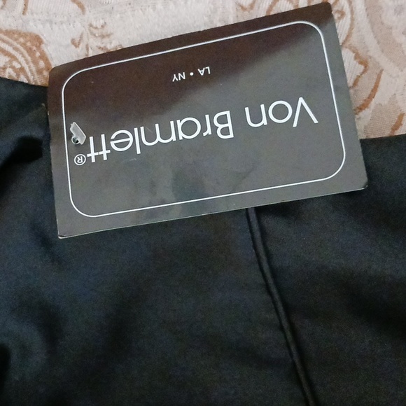 NWT Von Bramlett Black Long Formal Dress, size 16 - Picture 8 of 9